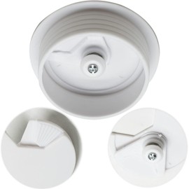 2 Pieces Desk Grommet, Desk Cable Wire Grommet Cord, PC Computer Desk Plastic Grommet, Tidy Wire Hole Cover Wire Organizers, 60 mm/ 2.36 Inch Mounting Hole Diameter (White)