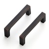 Ravinte 30 Pack Solid 3 Inch Square Cabinet Handles Oil-Rubbed