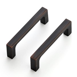 Ravinte 30 Pack Solid 3 Inch Square Cabinet Handles Oil-Rubbed Bronze Pulls Drawer Pulls Kitchen Hardware Handles
