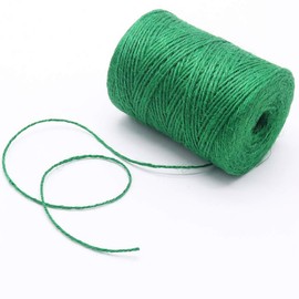 Tenn Well 2mm Green Jute Twine, 656 Feet Twist Twine String for Crafts, Gift Wrapping, Gardening and Holiday Decorations