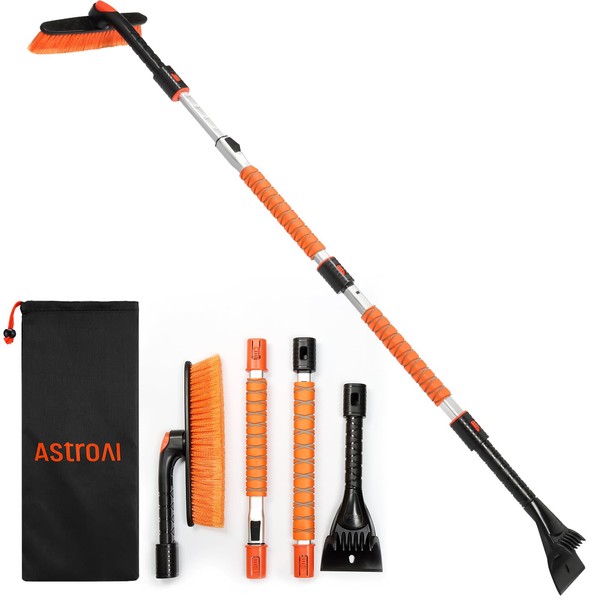 AstroAI 62.4" Ice Scraper and Extendable Snow Brush for Car
