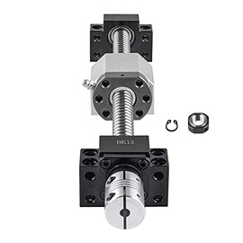 CNCMANS SFU1605 500mm Ballscrew Kit for CNC, Including RM1605 Threaded Spindle Length 500mm with Metal Ballnut, BK12/BF12 End Support, DSG16H Ballnut Housing and BR Couplers for Automated Equipments