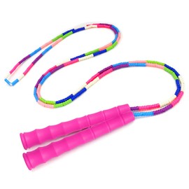 Jump Rope Beads Rope for Kids Beginners Jump Rope Anti-Twist Jump Rope Adult Training Cardio Adjustable Length (FC28-Pink)