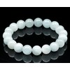ElisaJewelryArt - Natural Aquamarine Beaded Bracelet Genuine Gemstone Calming Stone