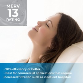 SpiroPure 18.5x20x2 MERV 13 Pleated Filter Air Filters - Made in USA (6 Pack)