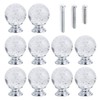 IEIK 10 PCS Crystal Cabinet Knobs Round Glass Bubbles Knobs