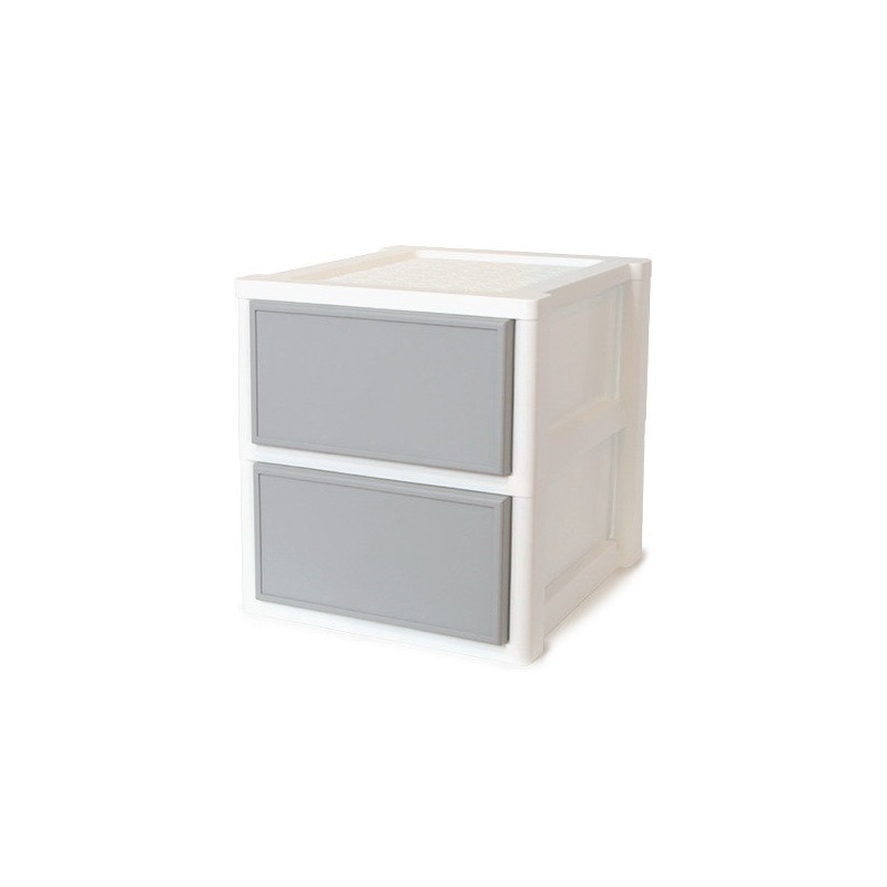 Plafam flat drawer plastic drawer clothes organizing box 2-tier (including