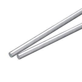 sourcing map 2Pcs 3/8"(10mm) Dia Round Aluminum Rod, 12"(305mm) Long 6061 Aluminum Round Rod Solid Lathe Bar Stock for Industry Construction DIY Crafts