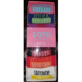 Hue Womens 7-pk. Sock of the Day Liner Socks 9.5-11 Multicolored