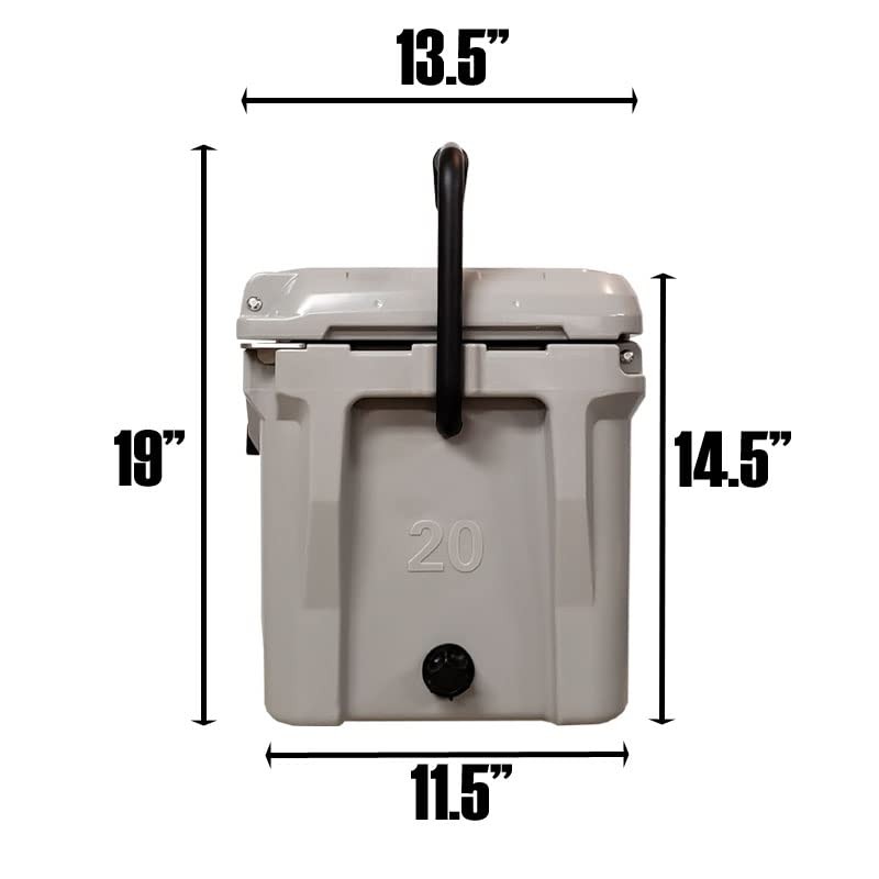 Fatboy 20 Quart Roto Molded Hard Sided Cooler (Red White)