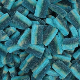 Fizzy Blue Raspberry Slices 225g Sweet Pouch