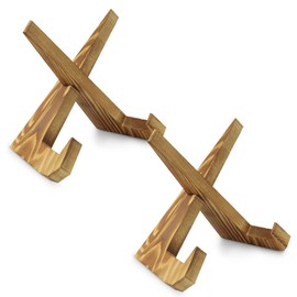 2 Pack 7.2" Wood Cookbook Stand, Recipe Book Holder for Kitchen Counter, Tabletop Easel Plate Display Stand, Picture Frame Stand Rack for Desk Photo Pictures Decoration Reading (2 Pack)