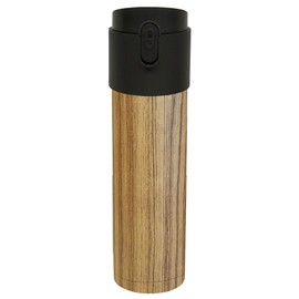 casaware Trío de Infusor de té - Filtro - Vaso de viaje con compartimiento de 2 Vías Leaf 16 onza, Teca