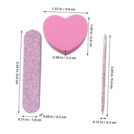 VICASKY Nail Art Tool Kit 20 Sets of 60pcs Manicure Tools Heart Sponge Files for DIY Nail Care and Professional Use