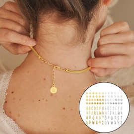 WELANE Mixed Alphabet Charms, 104 PCS Round Letter Charms and Uppercase Alphabet Charms for Necklace, Bracelet, Earrings, Jewelry Making (4 Style)