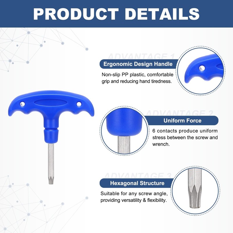 sourcing map Golf Spike Wrench Tool T20 Golf Torque Wrench
