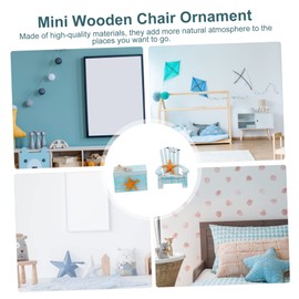 LIFKOME 2pcs Beach Chair Set Mediterranean Decor Wooden Dollhouse Sea Decor Bathroom Ornament Mini Beach Chairs Nautical Tabletop Decor Mini Wooden Box Ornament Nautical Chair Model Bamboo
