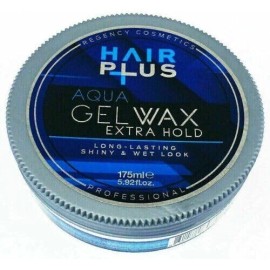 Hair Plus Aqua Gel Wax - Extra Hold - Long Lasting Shiny & Wet Hold