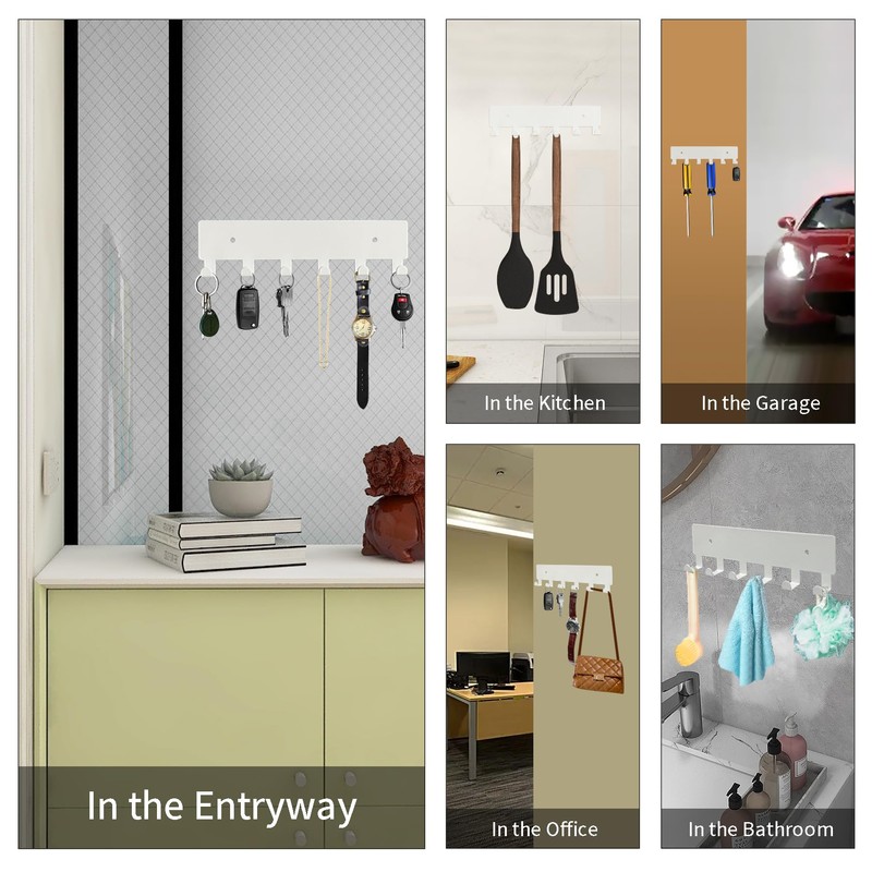 GTK Key Holder for Wall, Key Hooks with 6 Hooks,