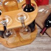 Kato Wine 2 Bottle Holder & 4 Glass Rack, Wine