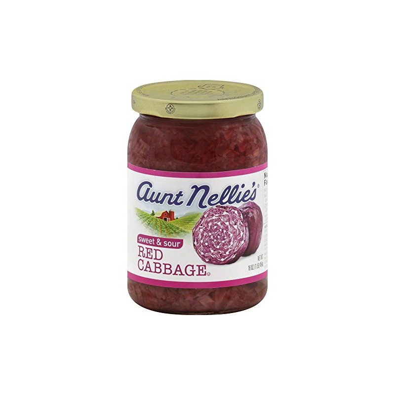 Aunt Nellie's Red Cabbage, 16-Ounce Jars (Pack of 12)
