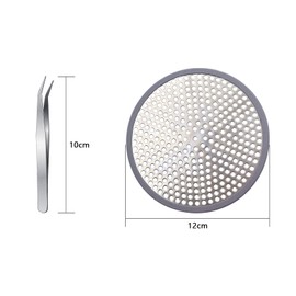 Pack of 2 Hair Strainer Shower Drain Strainer 304 Stainless Steel Drain Strainer Shower Strainer for Shower with Tweezers Hair Catcher Shower Hair Catcher Shower for Bathroom Showers Kitchen Strainer