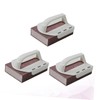LALAFINA 3pcs Ergonomic Handle Emery Sponge Scrubbers Dish Washing Sponge