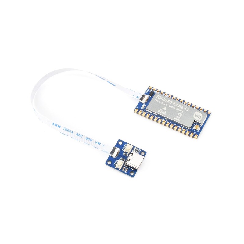 Waveshare RP2040-LoRa Development Board, Integrates SX1262 RF Chip, Long-Range Communication,
