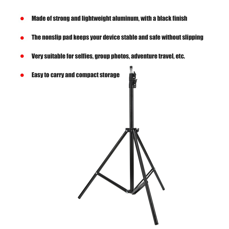 Tripod Stand 2.1m / 6.9ft Adjustable Aluminum Photography Tripod Holder
