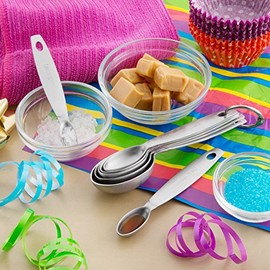 Juego de 7 cucharas medidoras de acero inoxidable Spring Chef, cucharas de metal ovaladas para t y sopera - Utensilios de cocina anidados para...     