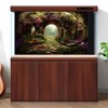 Garden Aquarium Background Mysterious Fantasy Garden with Archway and Flowers