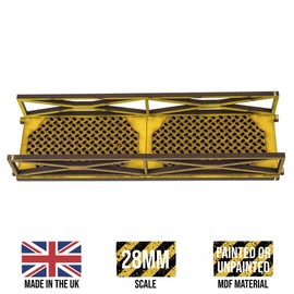 War World Gaming Industry of War 3 x Double Pedestrian Path with Barriers Unpainted - 28 mm Sci-Fi Industrial Tabletop Wargame Terrain Model Building Diorama Battlefield Wargaming