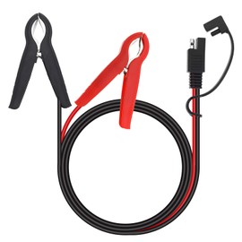 The Lord of the Tools SAE Connector to Battery Alligator Clip Extension Cable 16AWG DC 12V SAE Quick Release Adapter to Alligator Clips Quick Disconnect Cable for Solar Panels 1m