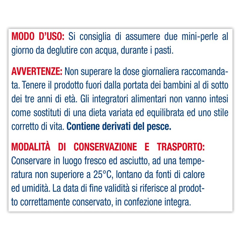 Omega 3 Act, Integratore Alimentare, 60 Mini Perle