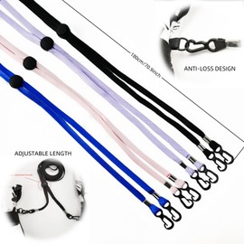 4pcs Mitt Clips for Kids, 180cm Adjustable Kids Winter Gloves Anti-Lost Gloves Lanyard, Hat Neck Lanyard String, Snow Gloves Clip Suitable for Adults and Childr