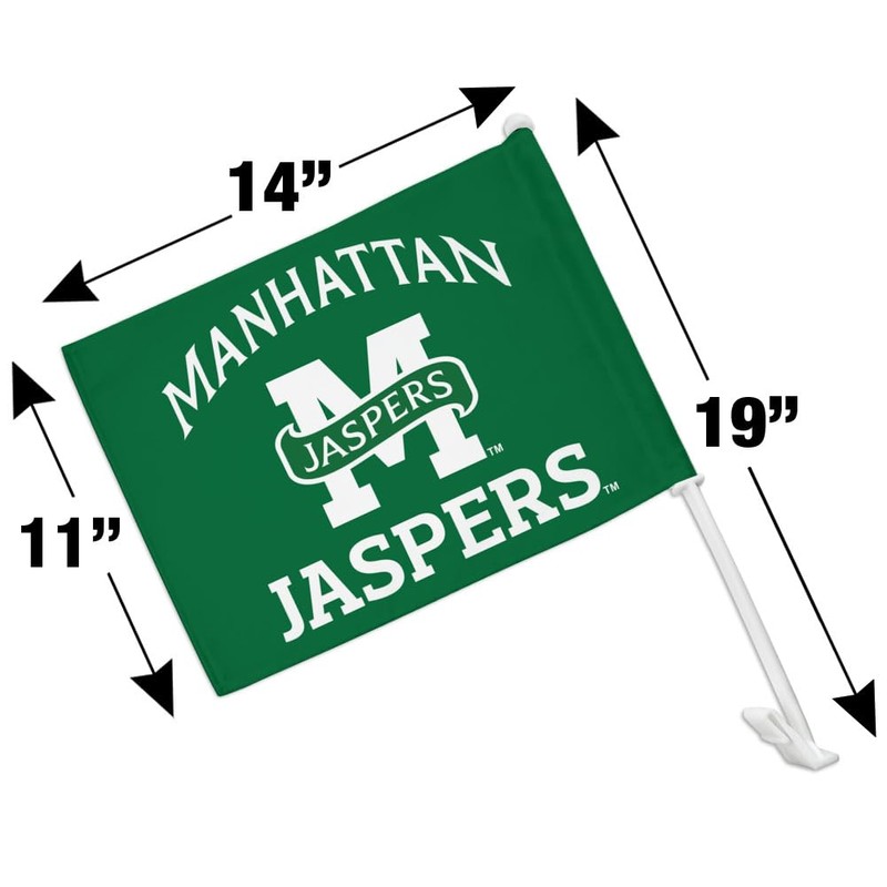Manhattan College Jaspers Logo Car Truck Flag with Window Clip
