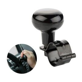 LST 2 x steering wheel knob, 360° black, boat, excavator, tractor, truck, forklift, lawnmower