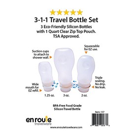 Travel Bottles Set of 3 Silicon Non Leak