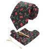 Jemygins Men's Christmas Tie Pattern Woven Party Tie & Hanky