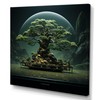 DesignQ Green Canvas Wall Art, Tree Bonsai Wall Art, Embracing