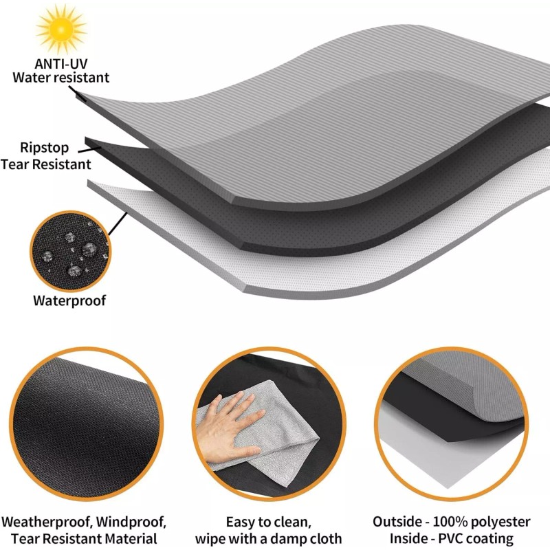 NEXCOVER 58 inch Heavy Duty BBQ Grill Cover Waterproof UV