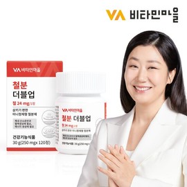 Vitamin Village Iron Double Up Mini Tablet Iron Supplements, 1 Box (4-month supply) / 비타민마을 철분 더블업 미니 정제형 철분제 1박스 4개월분