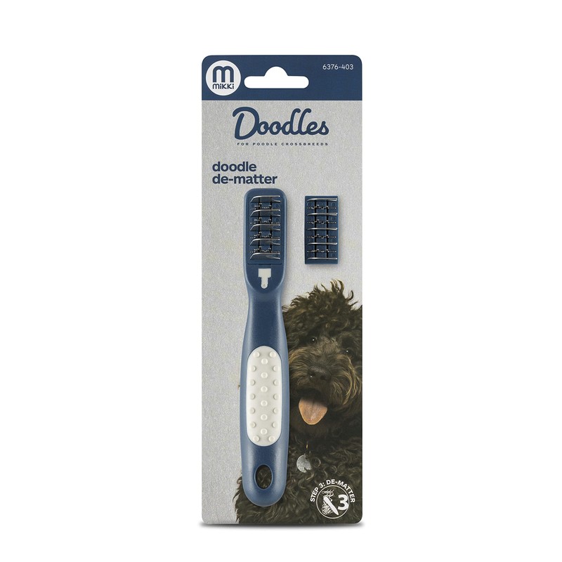 Mikki Doodles Dog Grooming De-Matting Tool, Heat Treated Micro Serrated