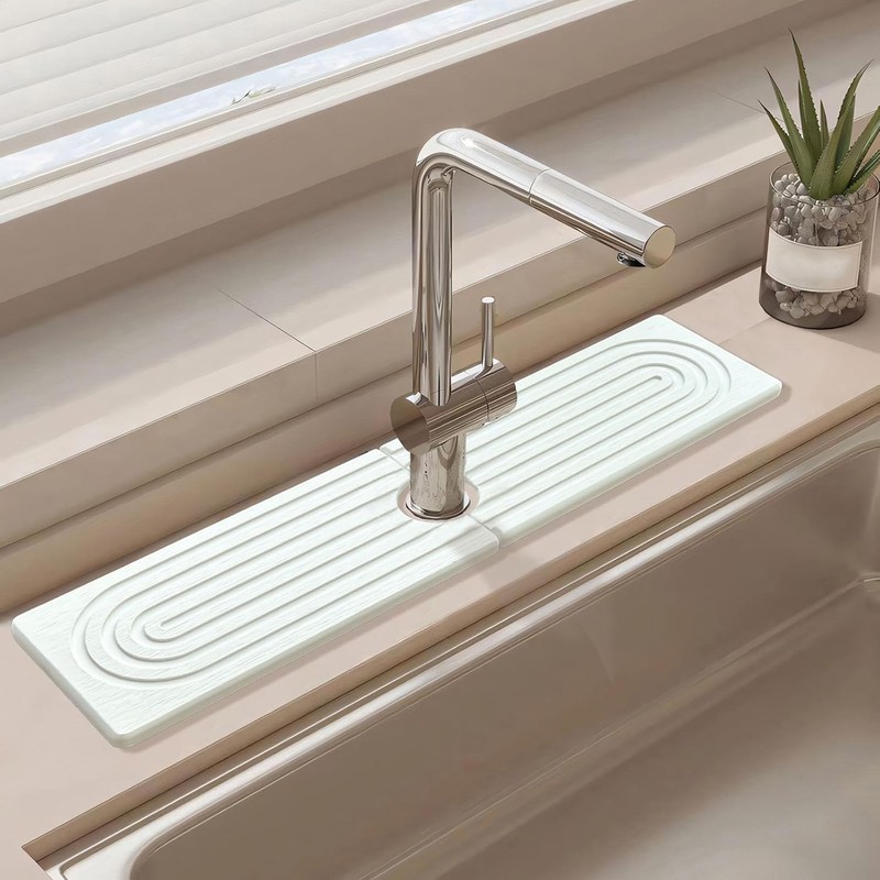 Xummi Water Absorbent Stone for Sink, Drip Mat, Stone Tap