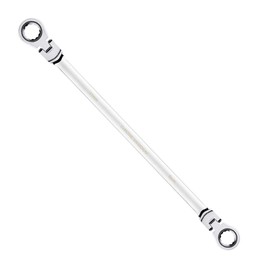 BULLTOOLS Flex-Head Extra Long Ratcheting Wrenches Double Box End Chrome Vanadium Steel 72-Tooth Wrench with Metric 9 mm x 11 mm