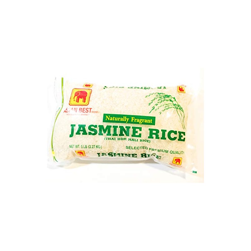 Red Elephant Brand Jasmine Rice 5 Lbs ( 2 Pack)