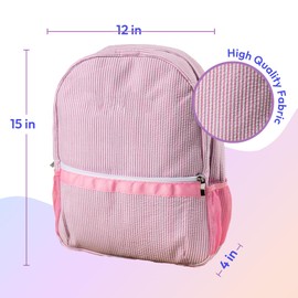 SOUL MAMA Toddler Backpack | Cotton Preschool Backpack for Girls | Zipper Closure Backpack