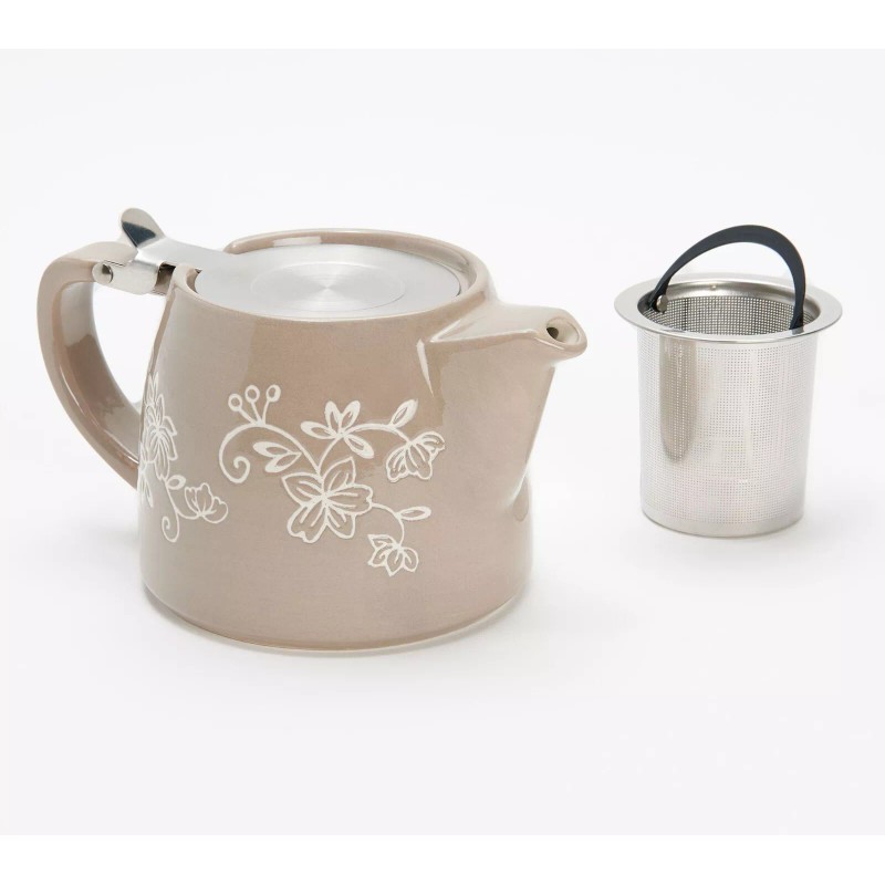 TEMPTATIONS Temp-tations Seasonal 18-oz Teapot with Strainer, Whimsy Snowman K49223