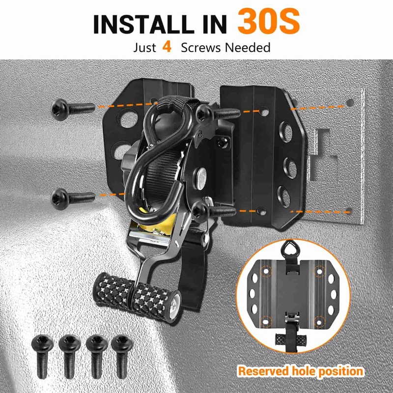 Xomzema 2PCS Retractable Truck Bed Tie Down Straps for Ford