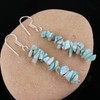 TGH Natural Larimar Chips Crystal Earring, Yoga Jewelry, Meditation Earring,